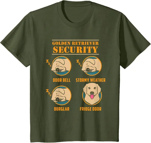 Vista 13 de Camisa Golden Retriever de seguridad Golden Retriever para perro divertido, Negro, S