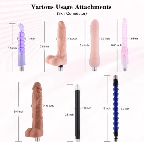 Vista 3 de Máquina sexual Auxfun Consolador con consolador, juguetes sexuales con 7 accesorios