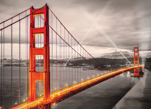 Vista 2 de EuroGraphics San Francisco Golden Gate Bridge Puzzle (1000 piezas) (6000-0663), negro