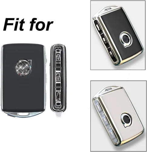 Vista 2 de Funda inteligente de TPU para llavero compatible con Volvo XC60, XC90, S90, V90 2019-2022 (4 botones)
