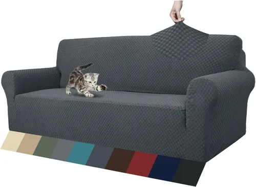 Vista 67 de ZNSAYOTX 1 Funda de silla Jacquard para sala de estar, funda de silla de alta elasticidad con brazos, antideslizante, apta para mascotas, funda