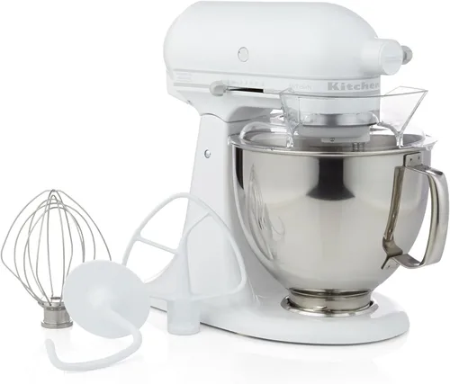 Vista 24 de KitchenAid KSM150PSCV Artisan Series Batidora de pie de 5 cuartos con escudo vertedor - Caviar