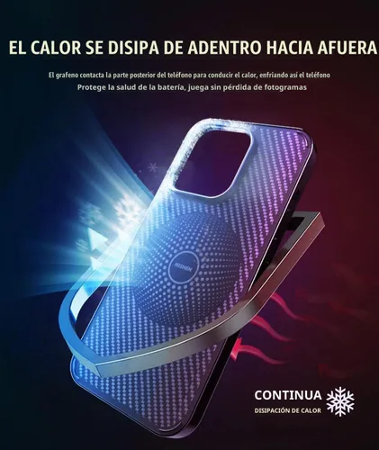 Vista 4 de Funda de refrigeración para iPhone 14 Max Pro, iPhone 14 Pro Max, disipación de calor [compatible con MagSafe], sin carga inalámbrica