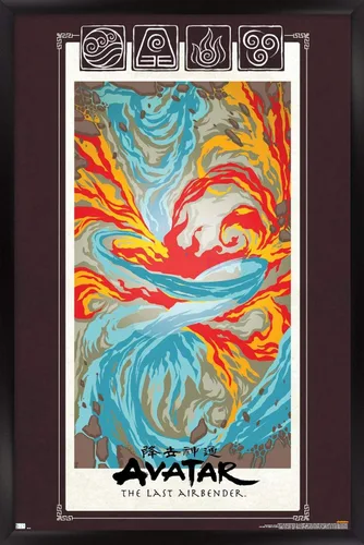 Vista 8 de Nickelodeon Avatar: The Last Airbender - Póster de pared, 22.4 pulgadas de largo x 14.7 pulgadas de ancho, versión enmarcada de madera de granero