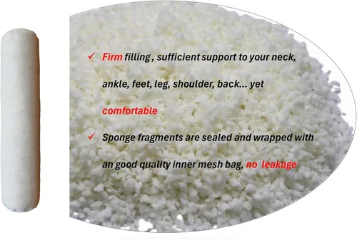 Vista 4 de Ginsimar Almohada cervical de espuma viscoelástica para el cuello, cuello redondo, soporte para dormir, almohada para cama, piernas, espalda y yoga