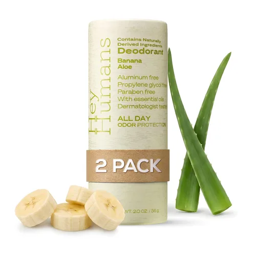 Vista 21 de Hey Humans Desodorante, desodorante sin aluminio para mujeres y hombres, contiene ingredientes derivados naturalmente, control de olores durante