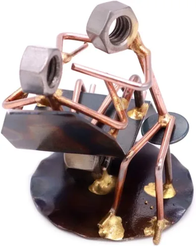 Vista 3 de Higienista dental coleccionable hecha a mano figura de arte de metal, accesorios de escritorio, trofeo, regalo de jefe, decoración de oficina