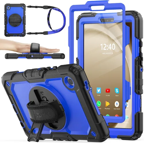 Vista 31 de SEYMAC stock Funda para Samsung Galaxy Tab A8 de 10.5 pulgadas, funda de protección contra caídas de cuerpo completo con protector de pantalla