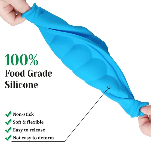 Vista 7 de Pack de 2 moldes de silicona para pastel, moldes antiadherentes de 20 y 25 cm para pastel de bundt, moldes para hornear gelatina, gelatina, brownie