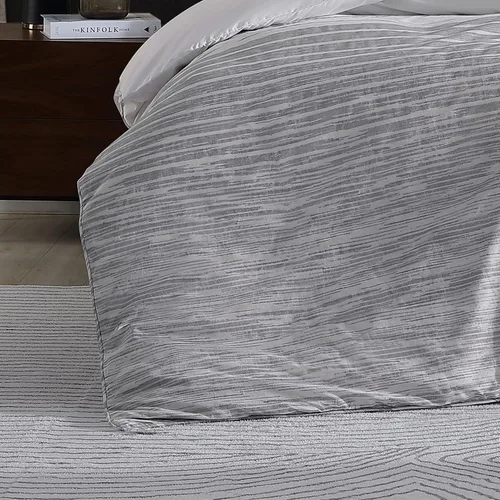 Vista 8 de Kenneth Cole New York - Juego de funda de edredón tamaño King, ropa de cama reversible de algodón con fundas a juego, decoración moderna del hogar