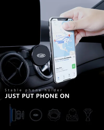 Vista 8 de BEHAVE Soporte magnético para teléfono Mercedes Benz GLA Class 2015-2020, Clase CLA 2013-2019, soporte ajustable para teléfono compatible con iPhone