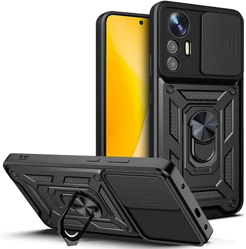 Vista 97 de Compatible con Tecno Pova Neo 2 Bracket Shell, con cubierta deslizante para lente de cámara compatible con Tecno Pova Neo 2 LG6n Case Negro