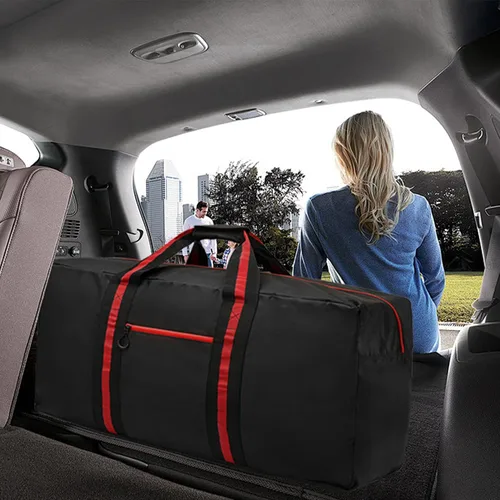 Vista 7 de Bolsas de lona para viajes, bolsa de viaje ligera para almacenamiento, bolsa de lona plegable impermeable para acampar durante la noche, hombres