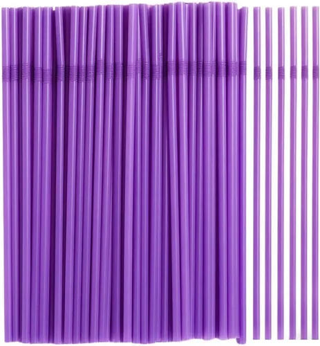 Vista 12 de YAOSHENG 200 pajitas flexibles de 8.26 x 0.2 pulgadas, colores sólidos, pajitas flexibles de plástico desechables (azul)