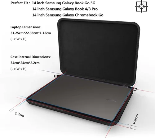 Vista 2 de Smatree Funda rígida para DELL Pro 14 Plus P1425/Pro Max 14 MC14250 de 14 pulgadas Compatible for 14 inch DELL Pro Max 14 MC14255, for DELL 14