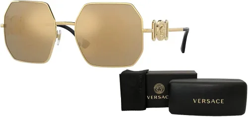 Vista 3 de Versace VE2248 Irregular Sunglasses for Women BUNDLE with Designer iWear Complimentary Care Kit