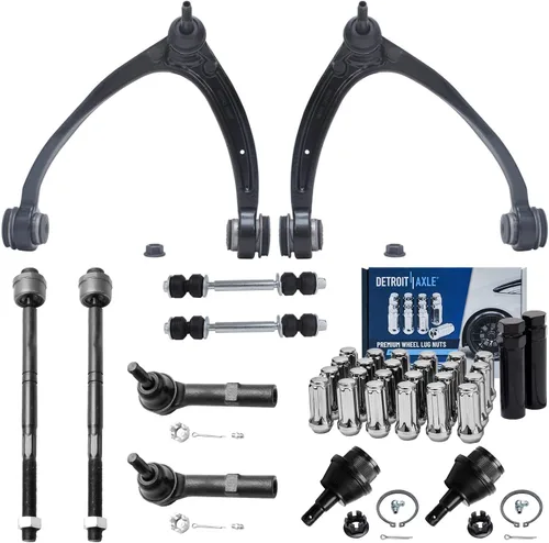 Vista 95 de Detroit Axle – 12 brazos de control superiores e inferiores delanteros con rótulas, barras de unión exteriores e interiores con topes, barras
