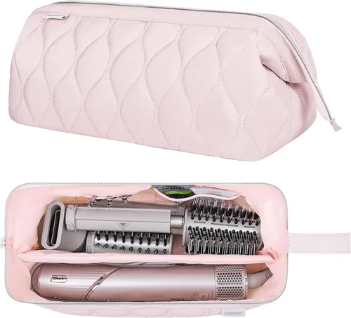 Vista 9 de Lexeeco Dyson Airwrap Travel Case for Shark Flex Style Fusion Hair Dryer Rosa