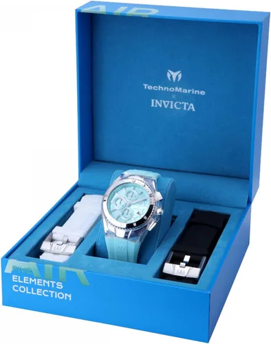 Vista 3 de TechnoMarine Reloj Air Chronograph Quartz Aqua Blue Dial Hombre TM-122001, Moderno
