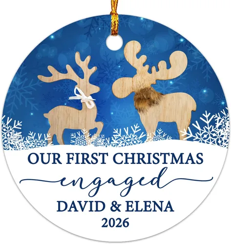 Vista 13 de Primera Navidad en nuestro nuevo hogar 2025, regalo de boda para recién casados, decoración de árbol de Navidad, nuevo propietario de casa, adorno