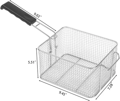 Vista 8 de Winado Freidora Eléctrica Profunda de 12.5QT con Control de Tiempo y Filtración de Aceite, 11.8L de Acero Inoxidable para Encimera con Control