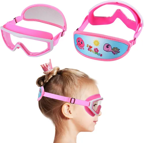 Vista 17 de Kids Swim Goggles Age 3-8, Toddler Goggles No Hair Pull,Child Swimming Mask Fabric Strap