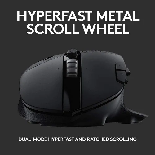 Vista 7 de Logitech G G604 Lightspeed - Mouse inalámbrico para juegos con 15 controles programables, hasta 240 horas de duración de la batería, modos