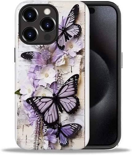 Vista 14 de CARLOCA Funda compatible con iPhone 15 Pro Max, funda protectora de gato en A para iPhone 15 Pro Max, TPU suave + PC duro 2 en 1, funda protectora