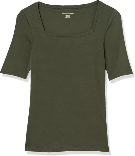 Vista 18 de Amazon Essentials - Camiseta de manga corta y cuello cuadrado para mujer