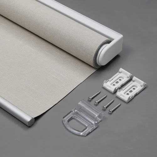 Vista 8 de Tonature Persianas enrollables opacas 100 % de tamaño personalizado, sin cordón, tela ecológica con patrón de rayas jacquard, aislamiento térmico