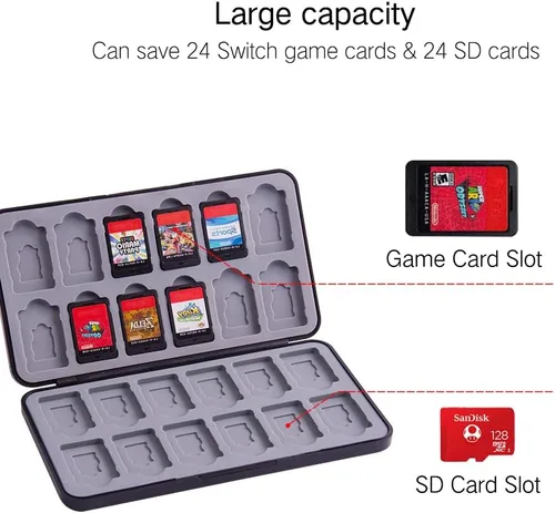 Vista 4 de PERFECTSIGHT Funda para tarjetas de juego Switch para Nintendo Switch LiteSwitch OLED, bonita funda rígida Kawaii, portátil, delgada, compacta, NS