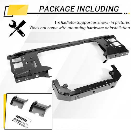 Vista 5 de KUAFU Soporte para Radiador Compatible con Ford F250 F350 F Super Duty 7.3 Diesel de 1992-1998 Reemplazo para FO1225249 F4TZ16138A de Acero