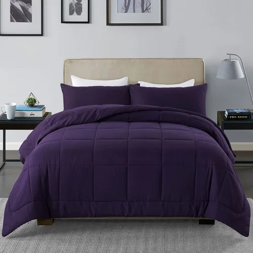 Vista 14 de DOWNCOOL - Juego de edredón de tamaño individual con funda de almohada - Juego de ropa de cama para todas las estaciones de 2 piezas, juego