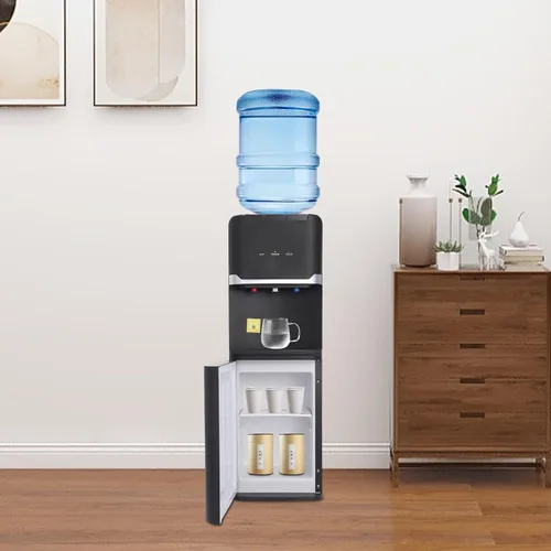 Vista 3 de Dispensador de agua de carga superior para botellas de 5 galones, 3 temperaturas (agua fría/caliente/ambiente) enfriador de agua con bloqueo