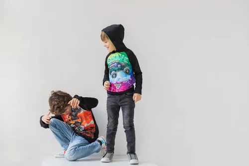 Vista 6 de Monster Jam Maximum Destruction El Toro Loco Grave Digger - Sudadera con capucha de forro polar para niños pequeños y grandes