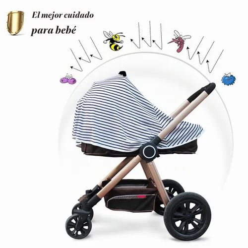 Vista 2 de Funda de lactancia para bebé y poncho de lactancia, cubierta multiusos para toldo de asiento de automóvil, cubierta de carrito de compras, cubierta