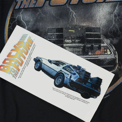 Vista 5 de Popfunk Sudadera con capucha y calcomanías de Delorean Classic Back to the Future
