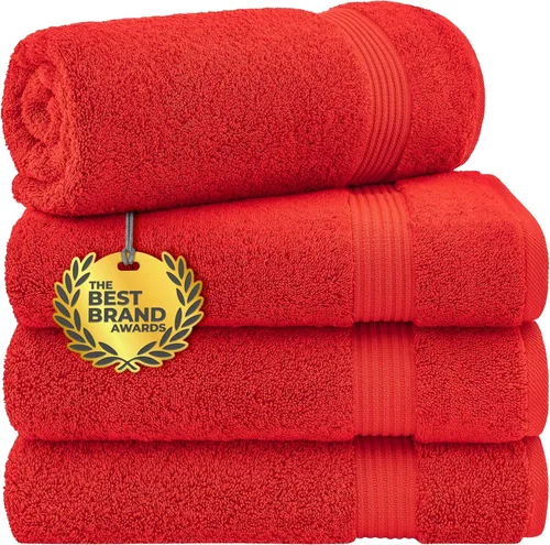 Vista 13 de Cotton Paradise Juego de 2 toallas turcas de 100 % algodón, suaves, absorbentes, de secado rápido, juego de 2 toallas de baño de 35 x 70 pulgadas