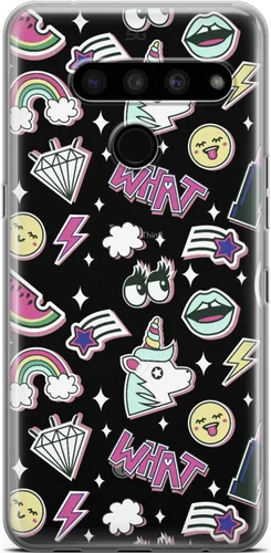 Vista 14 de Mertak Funda transparente para teléfono compatible con LG Stylo 6 5 4 K61 K51S K41S K30 K20 Q70 Q60 cubierta de silicona acuarela diseño colorido