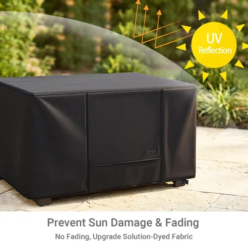 Vista 5 de NettyPro Funda rectangular para mesa auxiliar de patio, impermeable, para muebles de exterior, pequeña, rectangular, 36 x 22 x 18 pulgadas