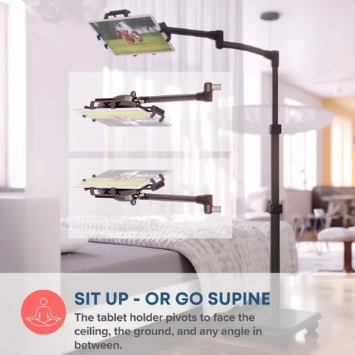 Vista 2 de LEVO G2 Deluxe - Soporte de piso para tableta, soporte ajustable para iPad