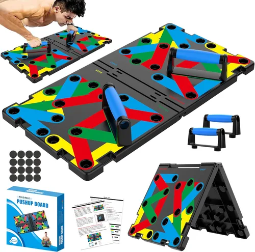 Vista 10 de IUT Solid Push Up Board 15 in 1 Home Workout Equipment Multi-Functional Pushup Stands System Fitness Floor Chest Muscle Exercise Professional
