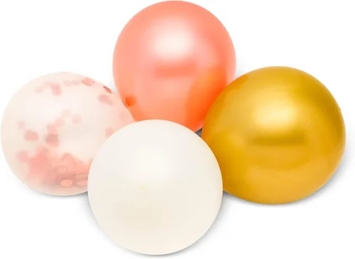 Vista 9 de Sparkle and Bash Kit de guirnalda de globos de oro rosa, juego de 33 piezas, globos de letras de feliz cumpleaños de aluminio, incluye cordel y kit