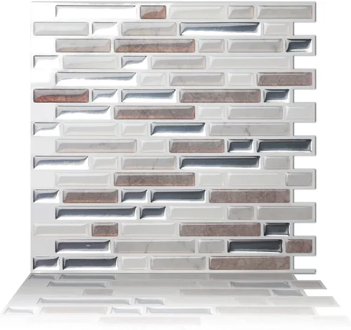 Vista 9 de Tic Tac Tiles azulejos adhesivos para pared antihongos efecto Mare