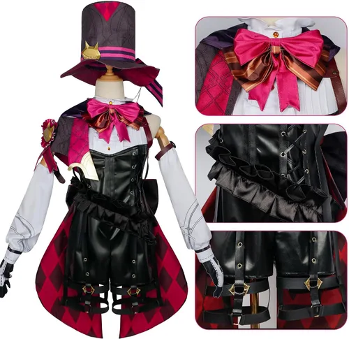 Vista 2 de Lyney - Conjunto de disfraz de Genshin Impact, talla M