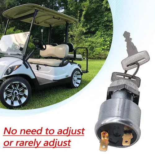 Vista 7 de 17421G1 Interruptor de llave de encendido para carrito de golf 2 terminales de encendido apagado para EZGO 1981-Up 2 llaves de encendido