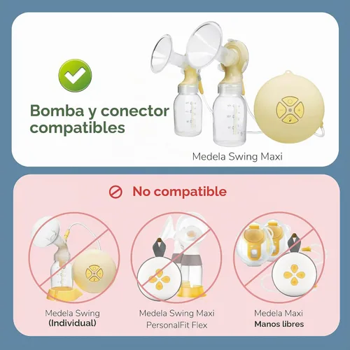 Vista 2 de Maymom Juego de tubos compatible con el extractor de leche Medela Swing-Maxi (versión clásica), no para el extractor de leche más nuevo Swing Maxi