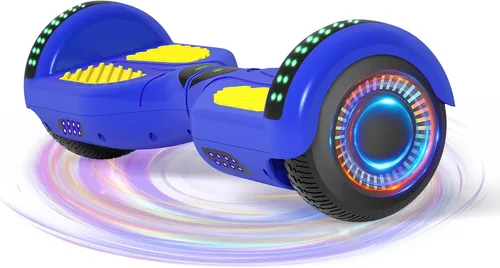 Vista 11 de Kids Scooter with Bluetooth Speaker & Corlorful LED Lights, Dual 250W Motor 7.5 Mph Speed, Gifts for All Ages Blanco