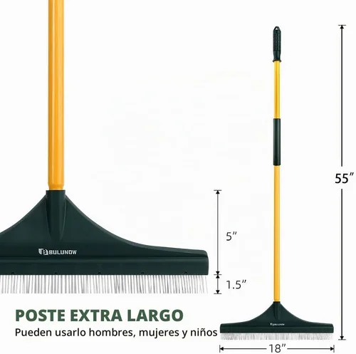 Vista 5 de [Usado] Rastrillo de Césped Artificial, Poste de Una Sola Pieza de 55" de Largo sin Diseño de Rotura - Rastrillo de Escoba Manual de Jardín