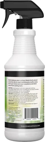 Vista 2 de Exterminators Choice Moth Defense Spray – 32 onzas líquidas – Fórmula natural de citronela y citronela – Spray de polilla seguro para animales